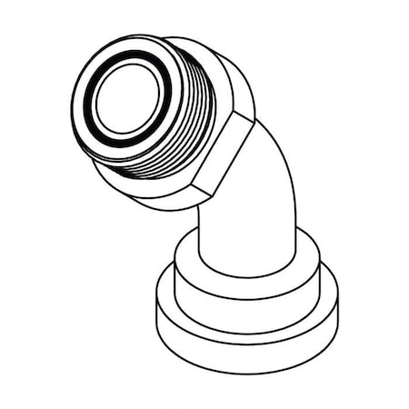 Tompkins Hydraulic Fitting, Flange20MORFS-12FL C62 45 NO BRAZE FF6847-20-12